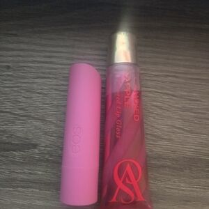 eos Pink Lip Balm and Red Lip Gloss Duo